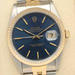 Rolex Datejust 36 16233 (1995) - Blue dial 36 mm Gold/Steel case (1/8)