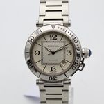 Cartier Pasha Seatimer W31080M7 (Onbekend (willekeurig serienummer)) - Zilver wijzerplaat 40mm Staal (1/8)