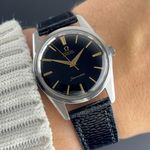 Omega Seamaster 166.002 (1961) - Zwart wijzerplaat 33mm Staal (2/8)