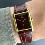 Cartier Tank Vermeil Unknown (1990) - Brown dial 31 mm Steel case (2/8)