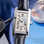 Cartier Tank Américaine W2603656 (2000) - Silver dial White Gold case (3/8)