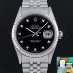 Rolex Datejust 36 16234 (1993) - Black dial 36 mm Steel case (1/8)