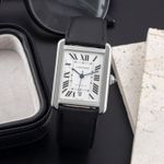 Cartier Tank Solo WSTA0029 (Onbekend (willekeurig serienummer)) - Zilver wijzerplaat 31mm Staal (1/8)