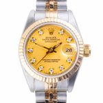 Rolex Lady-Datejust 69173 (1993) - Champagne dial 26 mm Gold/Steel case (3/8)