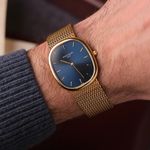 Patek Philippe Golden Ellipse 3738 (Onbekend (willekeurig serienummer)) - Blauw wijzerplaat 31mm Geelgoud (5/8)