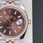 Rolex Datejust 41 126331 (2023) - Brown dial 41 mm Gold/Steel case (5/8)