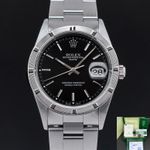 Rolex Oyster Perpetual Date 15210 (2006) - Black dial 34 mm Steel case (1/8)