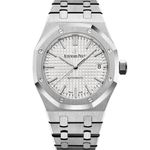 Audemars Piguet Royal Oak Selfwinding 15450ST.OO.1256ST.01 (2021) - Zilver wijzerplaat 37mm Staal (1/8)