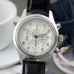 IWC Pilot Spitfire Chronograph IW371343 (Unknown (random serial)) - Silver dial 42 mm Steel case (3/8)