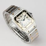 Cartier Santos Galbée 1565 (2000) - White dial 24 mm Gold/Steel case (2/8)