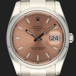 Rolex Oyster Perpetual Date 115200 (2010) - Roze wijzerplaat 34mm Staal (2/8)