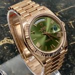 Rolex Day-Date 40 228235 (2021) - Green dial 40 mm Rose Gold case (8/8)