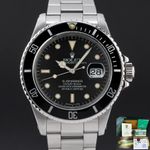 Rolex Submariner Date 16800 (1985) - Black dial 40 mm Steel case (1/8)