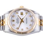 Rolex Datejust 36 16233 (1991) - White dial 36 mm Gold/Steel case (5/8)