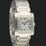 Cartier Tank Française WSTA0074 (2023) - Zilver wijzerplaat 32mm Staal (4/8)