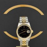 Rolex Datejust 36 16233 (1995) - Zwart wijzerplaat 36mm Goud/Staal (1/7)