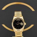 Rolex Day-Date 36 18038 (1986) - Black dial 36 mm Yellow Gold case (1/7)