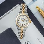 Rolex Lady-Datejust 6916 (1976) - White dial 26 mm Gold/Steel case (1/8)