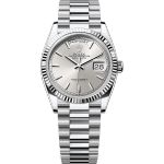 Rolex Day-Date 36 128236 (2025) - Zilver wijzerplaat 36mm Platina (1/1)