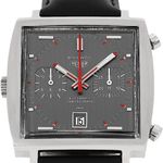 TAG Heuer Monaco 1133G (1969) - Grey dial 39 mm Steel case (1/5)