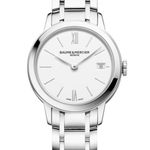 Baume & Mercier Classima M0A10489 (2023) - Wit wijzerplaat 28mm Staal (1/3)