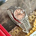 Rolex Lady-Datejust 69179 (1997) - Pink dial 26 mm White Gold case (5/8)