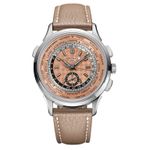 Patek Philippe World Time Chronograph 5935A-001 (2023) - Roze wijzerplaat 41mm Staal (1/1)