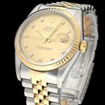 Rolex Datejust 36 16233G (1990) - Champagne dial 36 mm Gold/Steel case (6/8)