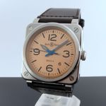 Bell & Ross BR 03 BR03A-GB-ST/SCA (2024) - Roze wijzerplaat 42mm Staal (1/8)