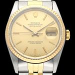 Rolex Datejust 36 16233 (1990) - Champagne dial 36 mm Gold/Steel case (1/8)