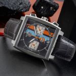 TAG Heuer Monaco Calibre 12 CAW2113.FC6250 (Onbekend (willekeurig serienummer)) - Zwart wijzerplaat 39mm Staal (2/8)