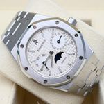 Audemars Piguet Royal Oak Day-Date 25594ST (2004) - Wit wijzerplaat 36mm Staal (1/9)