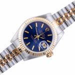 Rolex Lady-Datejust 69173 (1987) - Blauw wijzerplaat 26mm Goud/Staal (1/8)