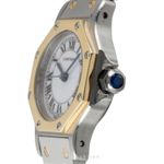 Cartier Santos 0907 (1990) - White dial 25 mm Gold/Steel case (5/8)