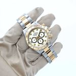 Rolex Daytona 16523 (Unknown (random serial)) - White dial 40 mm Gold/Steel case (4/6)