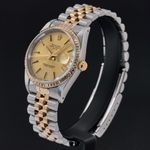 Rolex Oyster Perpetual Date 15223 (1990) - Champagne dial 34 mm Gold/Steel case (4/8)