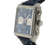 TAG Heuer Monaco Calibre 12 CAW2111 (2005) - Blue dial 39 mm Steel case (5/8)