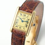 Cartier Tank 1613 (1990) - Champagne dial 28 mm Silver case (2/4)