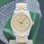 Rolex Datejust 36 16233 (1996) - Champagne dial 36 mm Gold/Steel case (3/8)