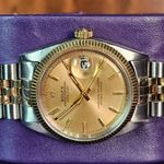 Rolex Datejust 1601 (1968) - Champagne dial 36 mm Gold/Steel case (4/5)