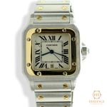 Cartier Santos Galbée W20011C4 (2000) - Silver dial 29 mm Gold/Steel case (2/8)