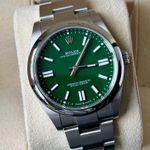 Rolex Oyster Perpetual 41 124300 (2024) - Groen wijzerplaat 41mm Staal (1/7)