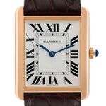 Cartier Tank Solo W5200025 (2016) - Silver dial 35 mm Rose Gold case (2/3)
