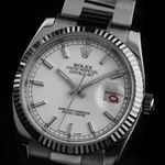 Rolex Datejust 36 116234 (2007) - White dial 36 mm Steel case (3/8)