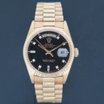 Rolex Day-Date 36 18238 (1989) - Zwart wijzerplaat 36mm Geelgoud (3/4)