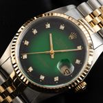 Rolex Datejust 36 16233 (1991) - Green dial 36 mm Gold/Steel case (3/8)