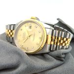 Rolex Datejust 36 16233 (1994) - Gold dial 36 mm Gold/Steel case (7/8)