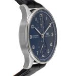 IWC Portuguese Chronograph IW371606 (Onbekend (willekeurig serienummer)) - Blauw wijzerplaat 41mm Staal (7/8)