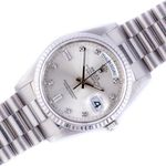Rolex Day-Date 36 18239 (1986) - Silver dial 36 mm White Gold case (1/8)
