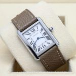 Cartier Tank Solo W5200005 (2014) - Wit wijzerplaat 24mm Staal (1/8)